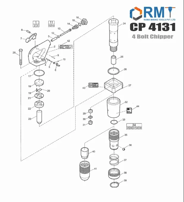 CP 4131 3H/3R - 4 Bolt Chipper